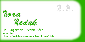 nora medak business card